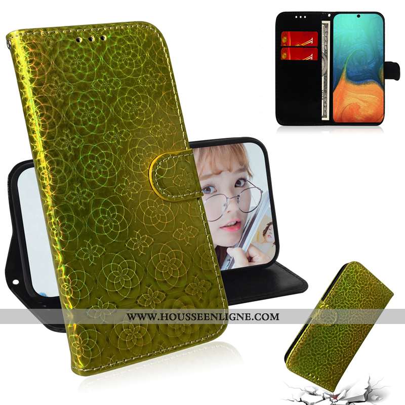 Étui Samsung Galaxy A51 Protection Cuir Carte Incassable Or Coque Étoile Doré