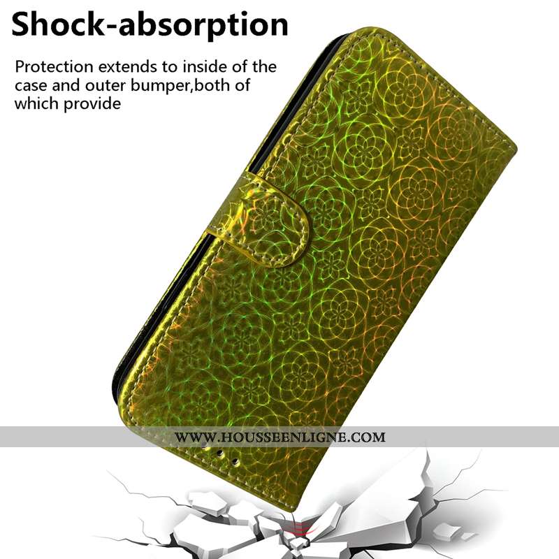 Étui Samsung Galaxy A51 Protection Cuir Carte Incassable Or Coque Étoile Doré