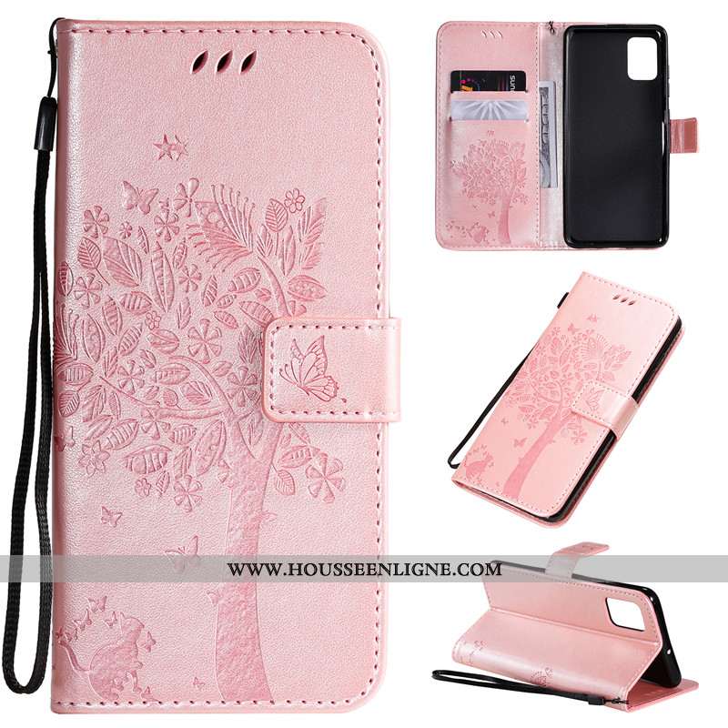 Étui Samsung Galaxy A51 Protection Cuir Clamshell Bleu Incassable Téléphone Portable Étoile