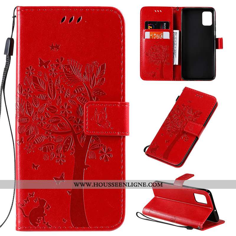 Étui Samsung Galaxy A51 Protection Cuir Clamshell Bleu Incassable Téléphone Portable Étoile