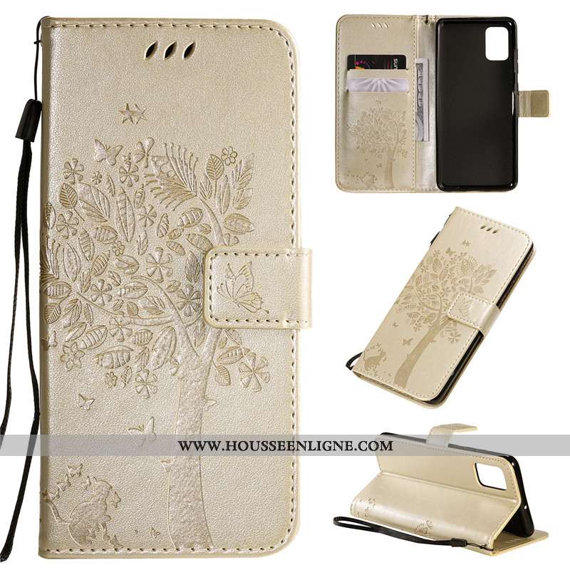 Étui Samsung Galaxy A51 Protection Cuir Clamshell Bleu Incassable Téléphone Portable Étoile