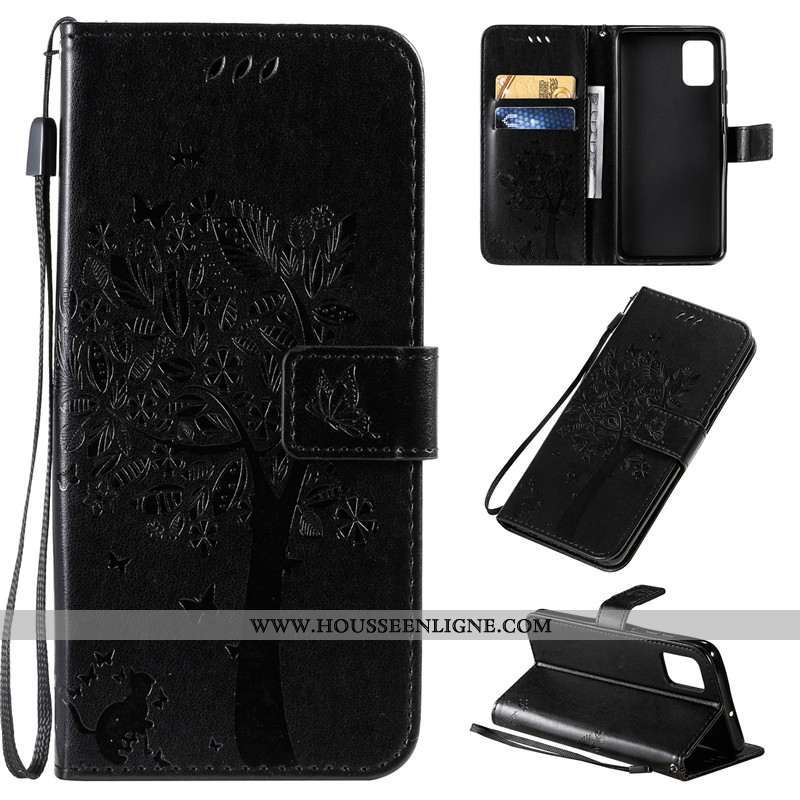 Étui Samsung Galaxy A51 Protection Cuir Clamshell Bleu Incassable Téléphone Portable Étoile