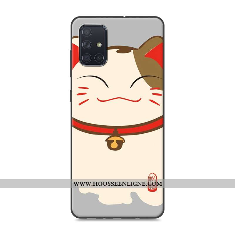 Étui Samsung Galaxy A51 Protection Fluide Doux Gris Paysage Coque Peinture