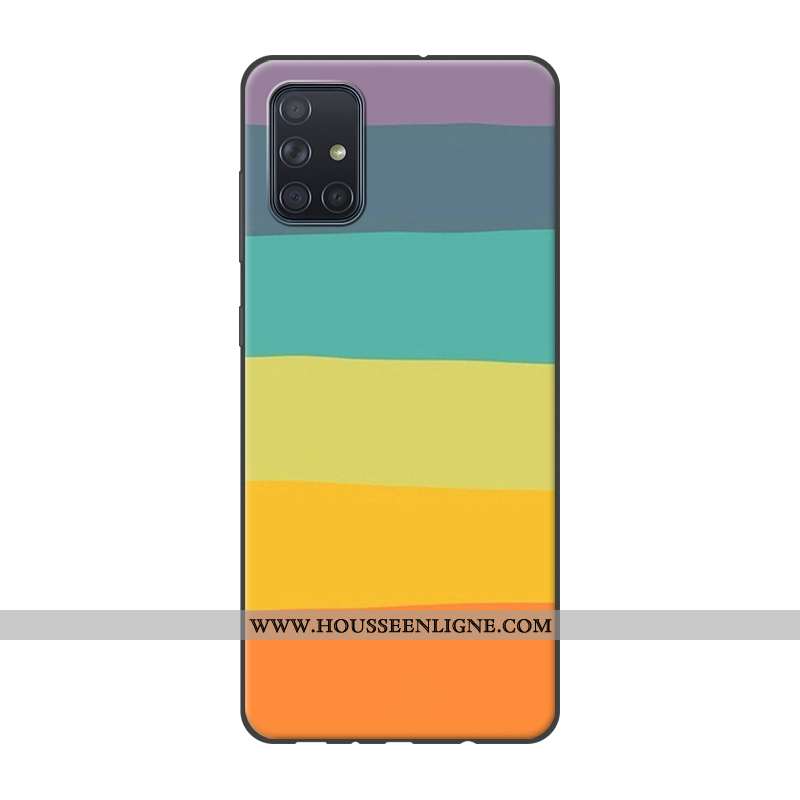 Étui Samsung Galaxy A51 Protection Fluide Doux Gris Paysage Coque Peinture