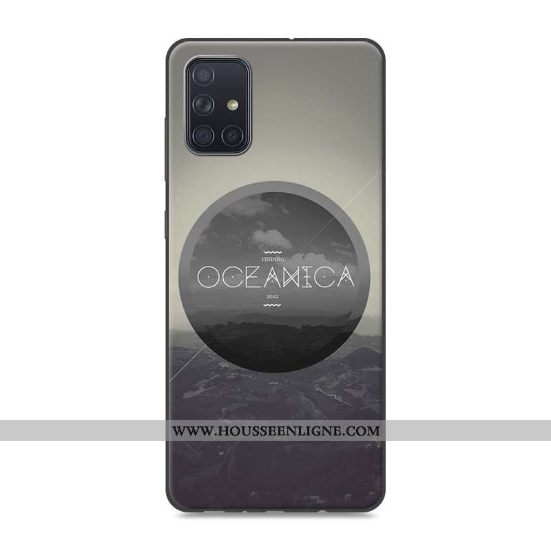 Étui Samsung Galaxy A51 Protection Fluide Doux Gris Paysage Coque Peinture