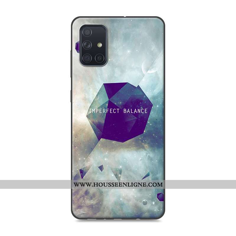 Étui Samsung Galaxy A51 Protection Fluide Doux Gris Paysage Coque Peinture