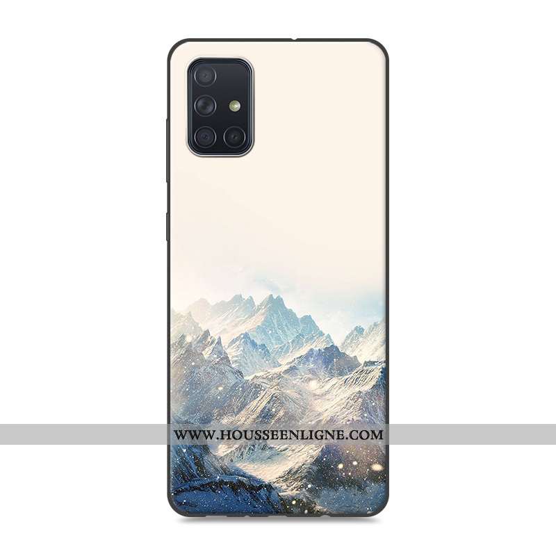 Étui Samsung Galaxy A51 Protection Fluide Doux Gris Paysage Coque Peinture
