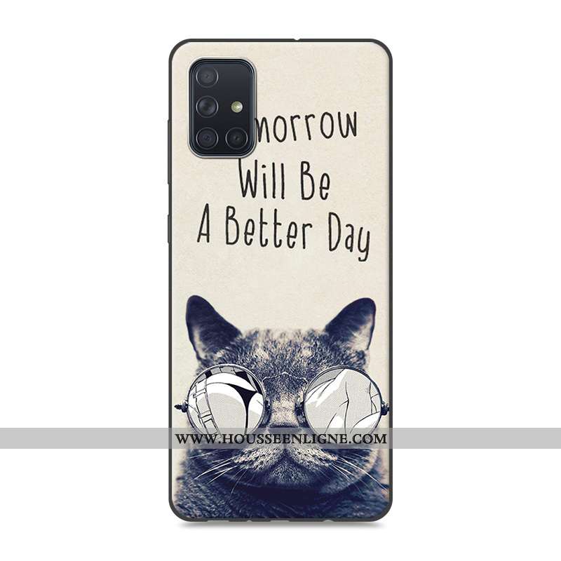 Étui Samsung Galaxy A51 Protection Fluide Doux Gris Paysage Coque Peinture