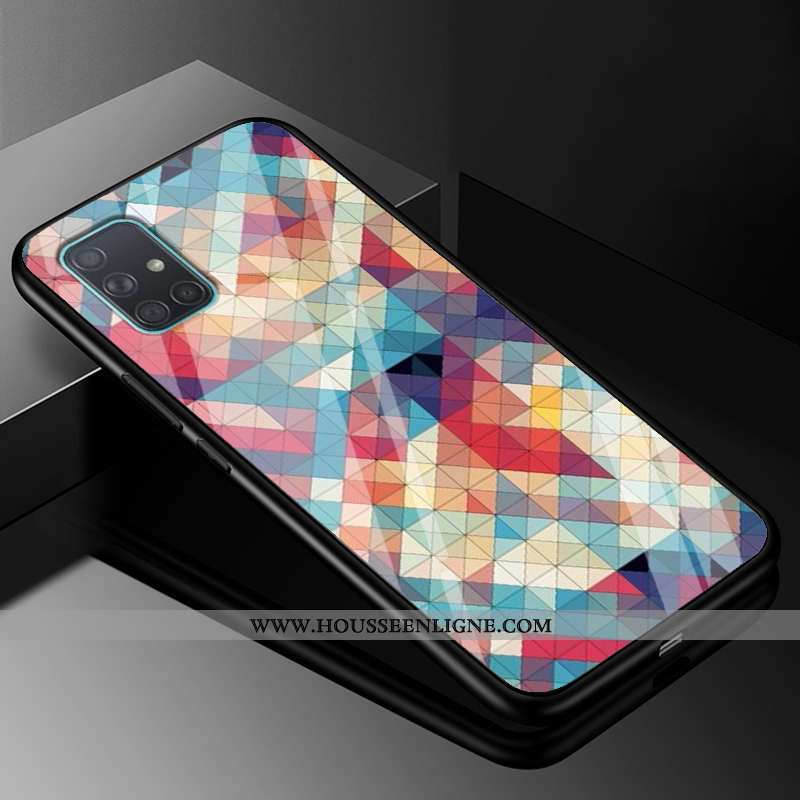 Étui Samsung Galaxy A51 Protection Verre Créatif Incassable Mode Silicone Tout Compris Violet