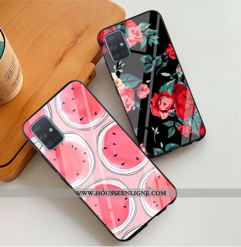 Étui Samsung Galaxy A51 Protection Verre Créatif Incassable Mode Silicone Tout Compris Violet