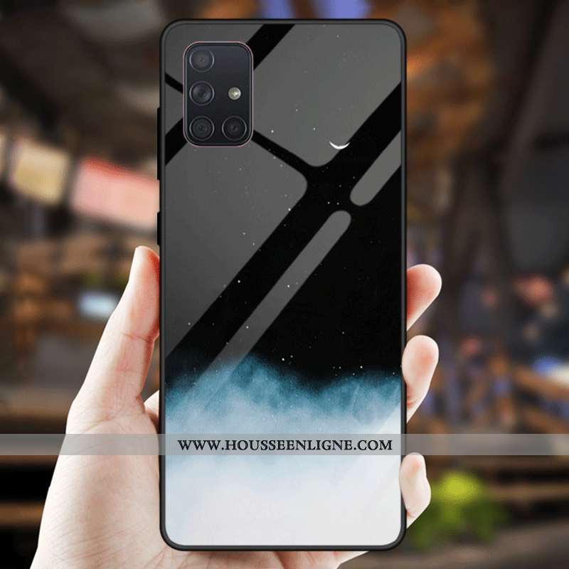 Étui Samsung Galaxy A51 Verre Personnalité Tout Compris Tendance Téléphone Portable Dégradé Miroir G
