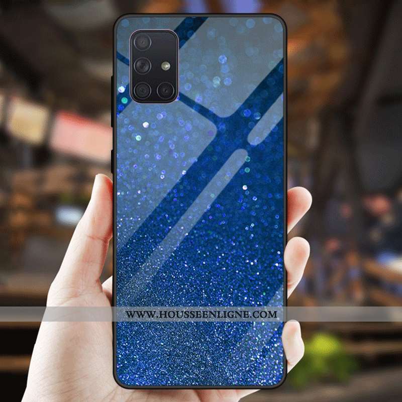 Étui Samsung Galaxy A51 Verre Personnalité Tout Compris Tendance Téléphone Portable Dégradé Miroir G