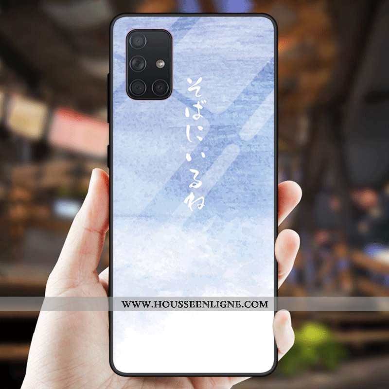 Étui Samsung Galaxy A51 Verre Personnalité Tout Compris Tendance Téléphone Portable Dégradé Miroir G