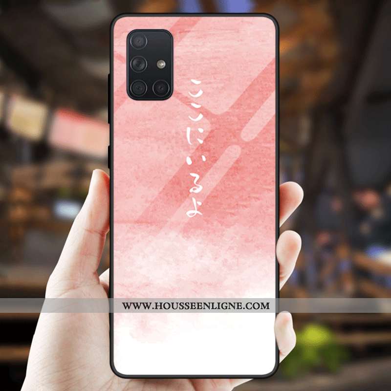 Étui Samsung Galaxy A51 Verre Personnalité Tout Compris Tendance Téléphone Portable Dégradé Miroir G