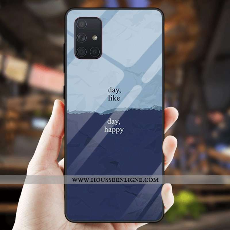 Étui Samsung Galaxy A51 Verre Personnalité Tout Compris Tendance Téléphone Portable Dégradé Miroir G