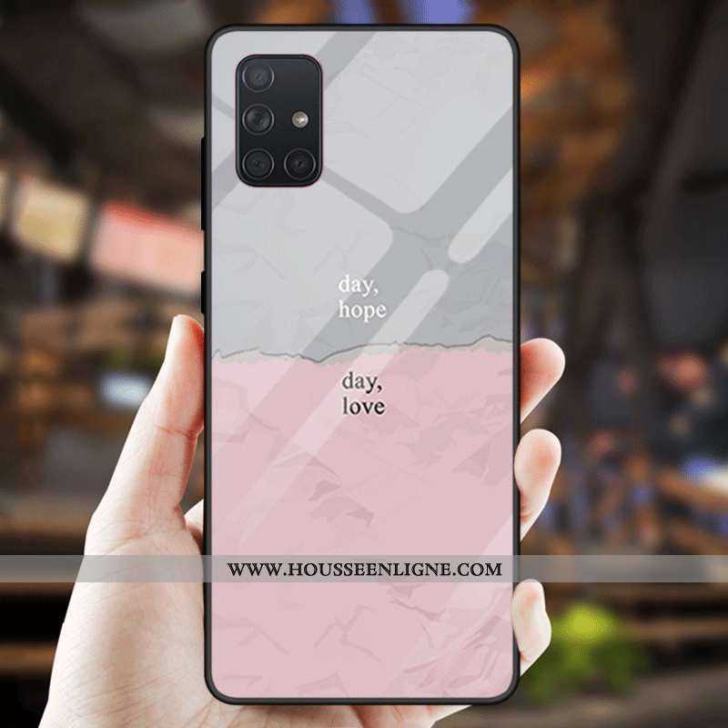 Étui Samsung Galaxy A51 Verre Personnalité Tout Compris Tendance Téléphone Portable Dégradé Miroir G