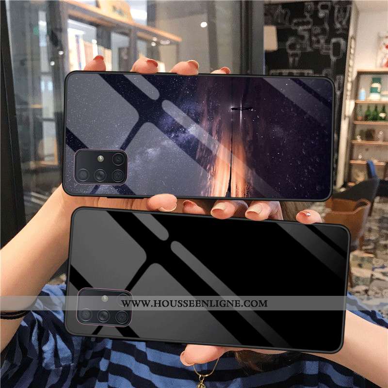 Étui Samsung Galaxy A51 Verre Personnalité Tout Compris Tendance Téléphone Portable Dégradé Miroir G
