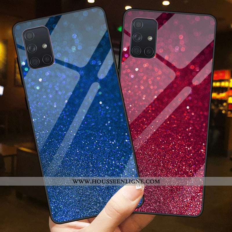 Étui Samsung Galaxy A51 Verre Personnalité Tout Compris Tendance Téléphone Portable Dégradé Miroir G