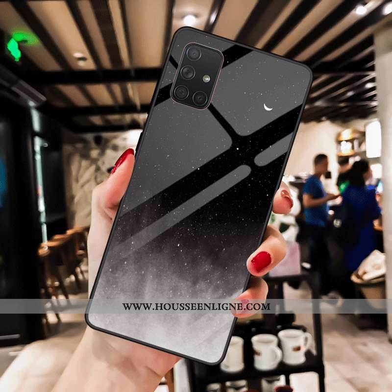 Étui Samsung Galaxy A51 Verre Personnalité Tout Compris Tendance Téléphone Portable Dégradé Miroir G