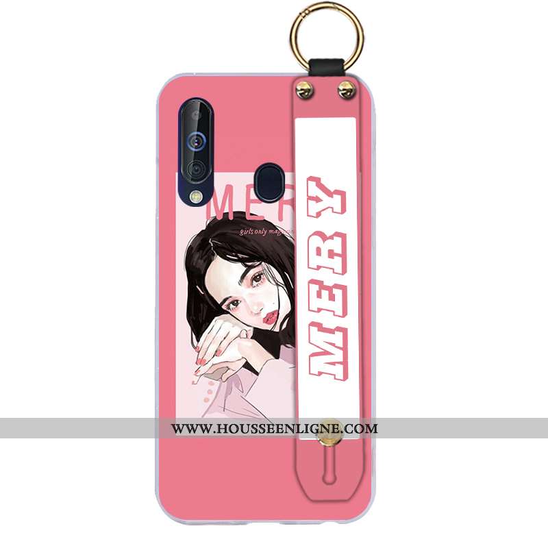 Étui Samsung Galaxy A60 Dessin Animé Tendance Fluide Doux Incassable Téléphone Portable Bleu Style C
