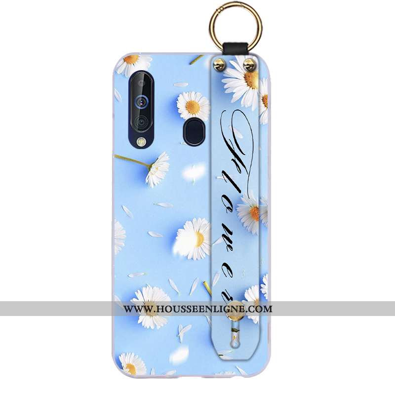 Étui Samsung Galaxy A60 Dessin Animé Tendance Fluide Doux Incassable Téléphone Portable Bleu Style C