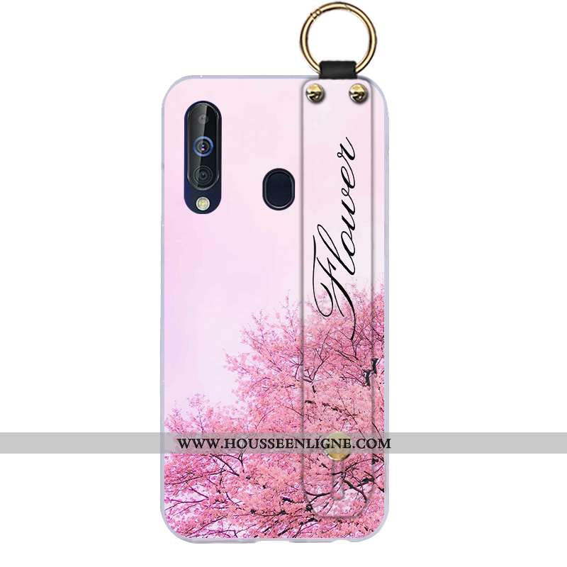 Étui Samsung Galaxy A60 Dessin Animé Tendance Fluide Doux Incassable Téléphone Portable Bleu Style C