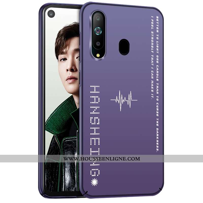 Étui Samsung Galaxy A60 Délavé En Daim Personnalité Étoile Violet Coque Silicone