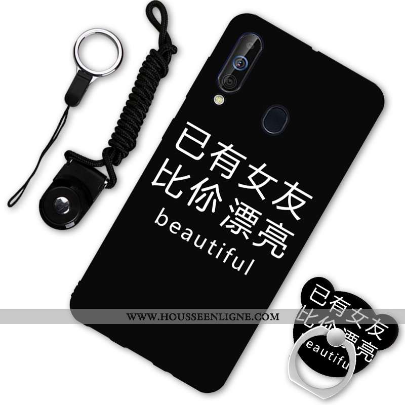 Étui Samsung Galaxy A60 Fluide Doux Téléphone Portable Rouge Incassable Étoile Coque