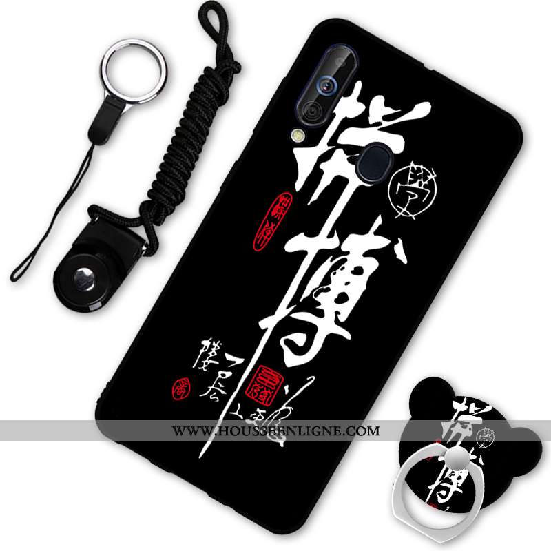 Étui Samsung Galaxy A60 Fluide Doux Téléphone Portable Rouge Incassable Étoile Coque