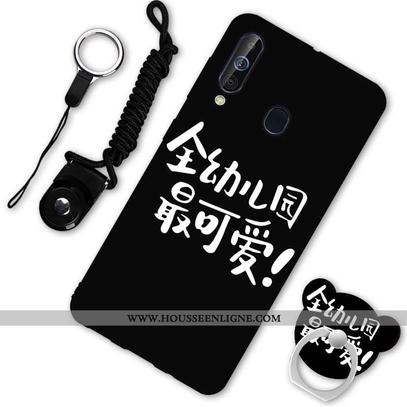 Étui Samsung Galaxy A60 Fluide Doux Téléphone Portable Rouge Incassable Étoile Coque