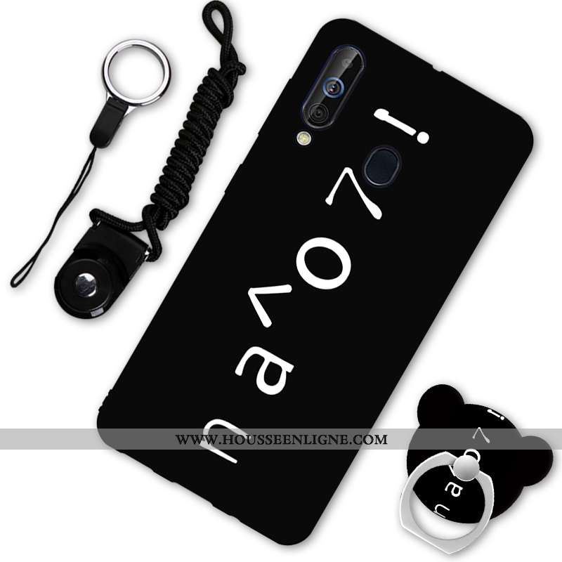 Étui Samsung Galaxy A60 Fluide Doux Téléphone Portable Rouge Incassable Étoile Coque