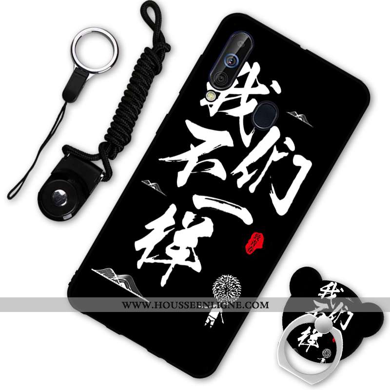Étui Samsung Galaxy A60 Fluide Doux Téléphone Portable Rouge Incassable Étoile Coque