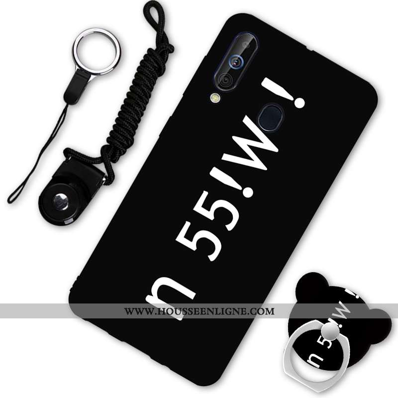 Étui Samsung Galaxy A60 Fluide Doux Téléphone Portable Rouge Incassable Étoile Coque