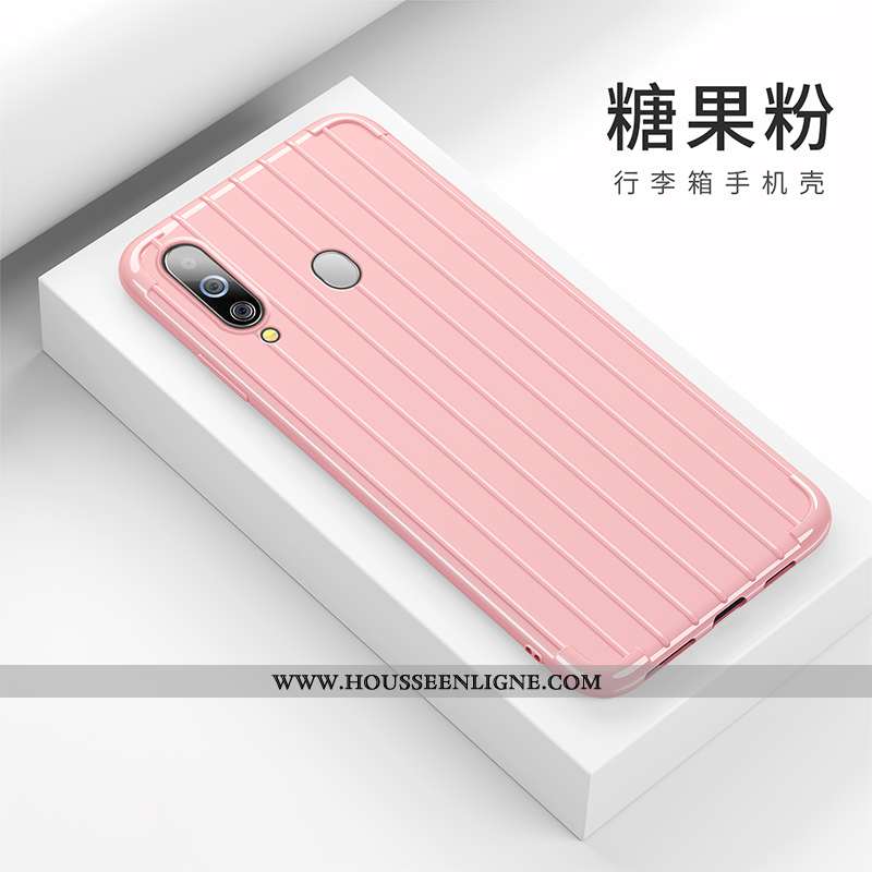 Étui Samsung Galaxy A60 Personnalité Créatif Dragon Fluide Doux Étoile Incassable Silicone Rose