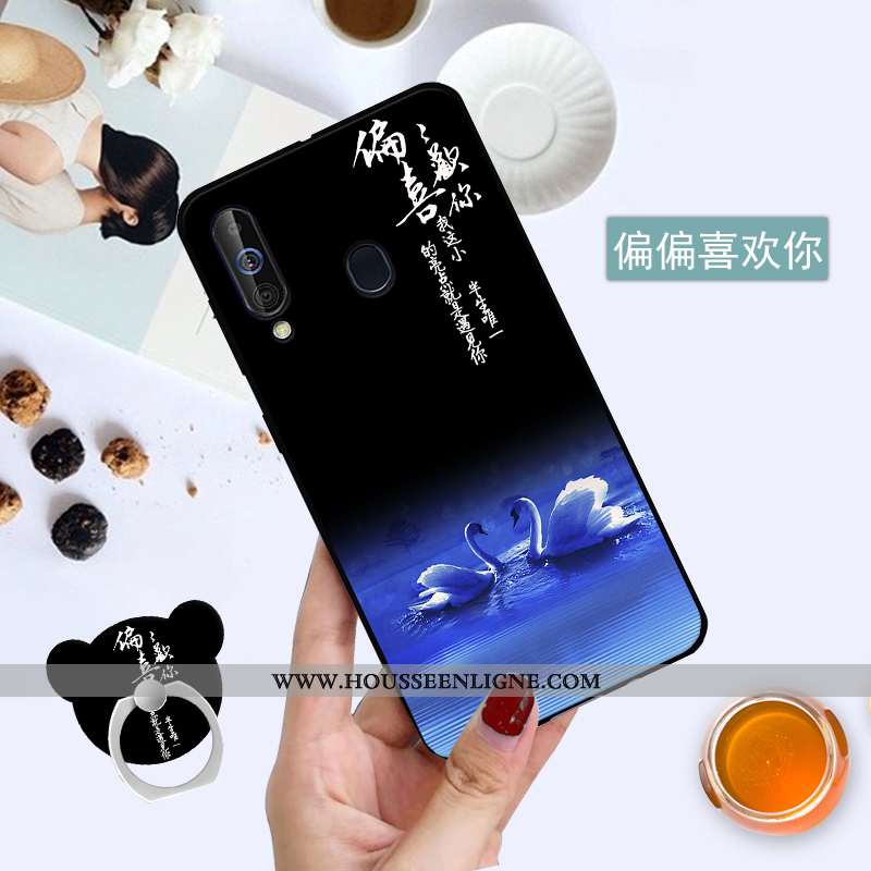 Étui Samsung Galaxy A60 Personnalité Silicone Rose Protection Coque Étoile