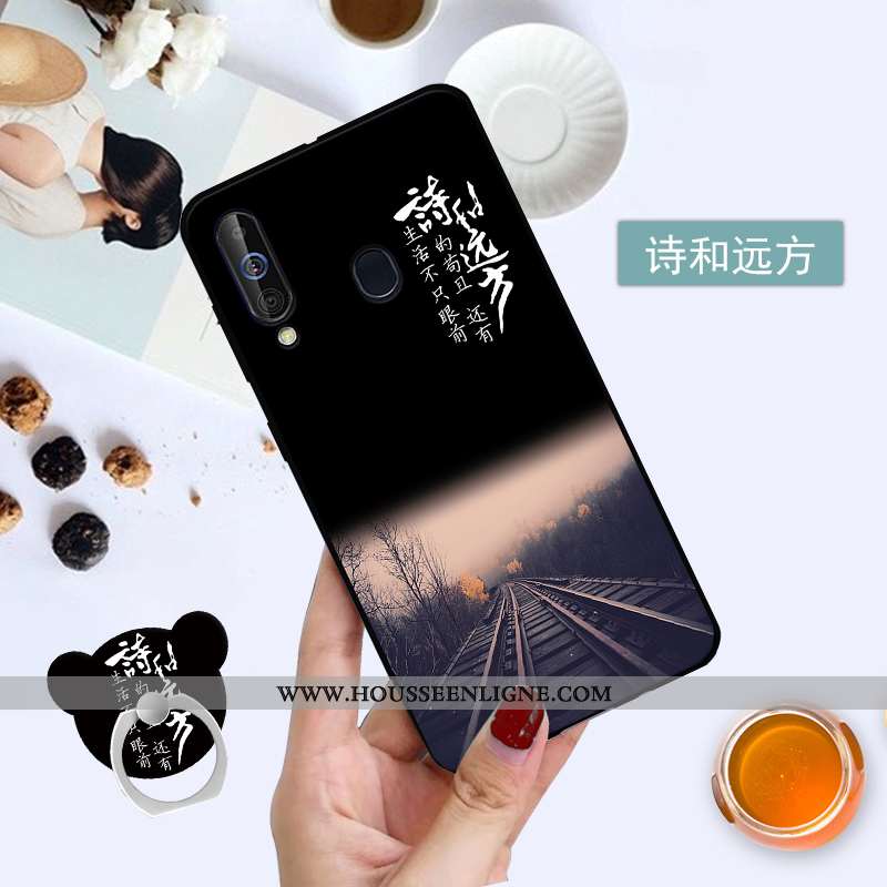 Étui Samsung Galaxy A60 Personnalité Silicone Rose Protection Coque Étoile