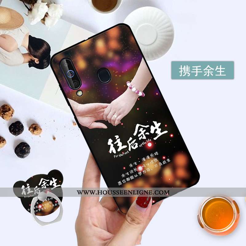 Étui Samsung Galaxy A60 Personnalité Silicone Rose Protection Coque Étoile
