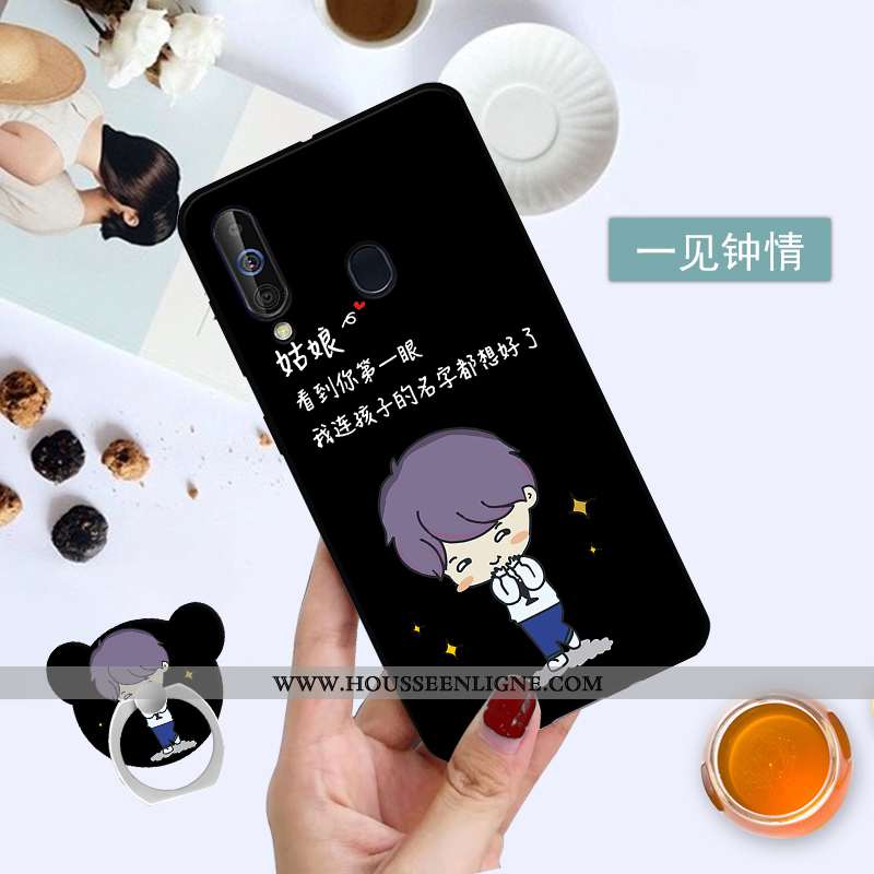 Étui Samsung Galaxy A60 Personnalité Silicone Rose Protection Coque Étoile