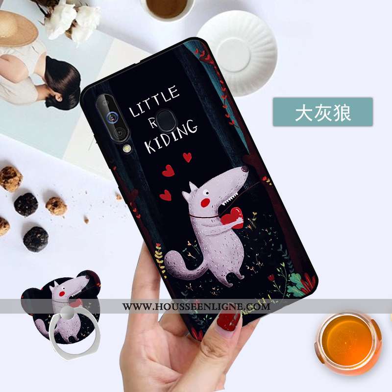 Étui Samsung Galaxy A60 Personnalité Silicone Rose Protection Coque Étoile