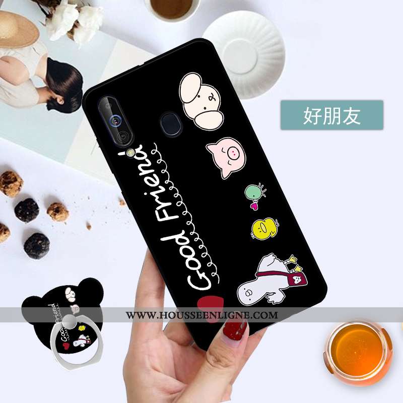 Étui Samsung Galaxy A60 Personnalité Silicone Rose Protection Coque Étoile