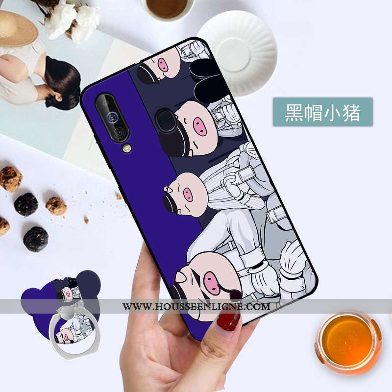 Étui Samsung Galaxy A60 Personnalité Silicone Rose Protection Coque Étoile