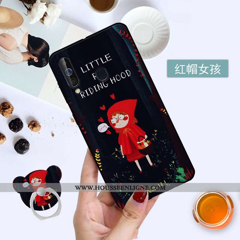 Étui Samsung Galaxy A60 Personnalité Silicone Rose Protection Coque Étoile