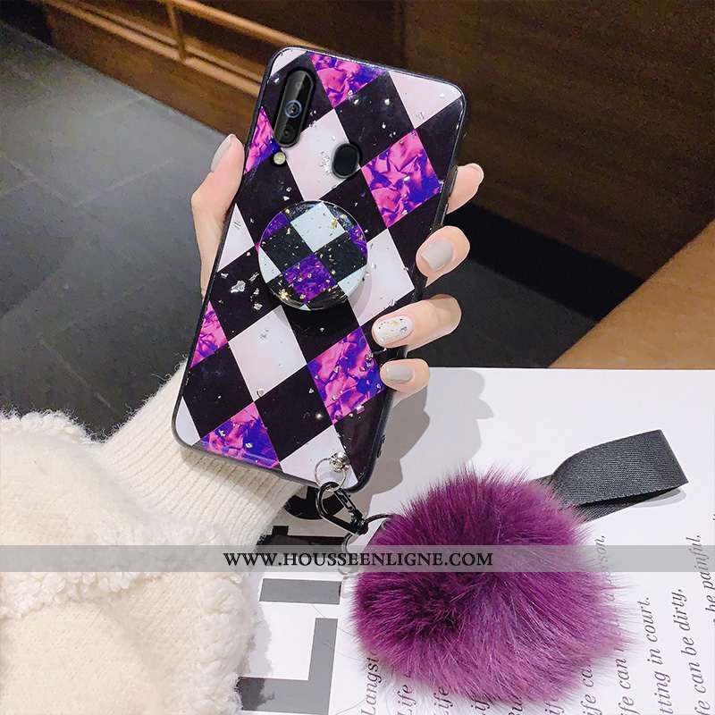 Étui Samsung Galaxy A60 Silicone Protection Support Coque Bleu Incassable Étoile