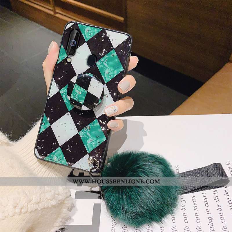 Étui Samsung Galaxy A60 Silicone Protection Support Coque Bleu Incassable Étoile