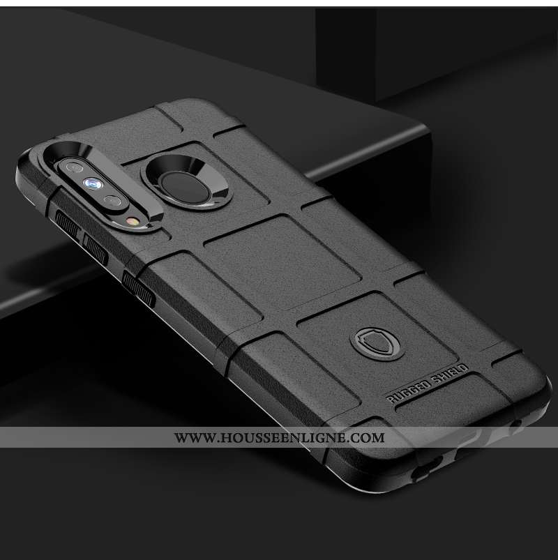 Étui Samsung Galaxy A60 Silicone Protection Trois Défenses Argent Délavé En Daim Modèle Fleurie Étoi