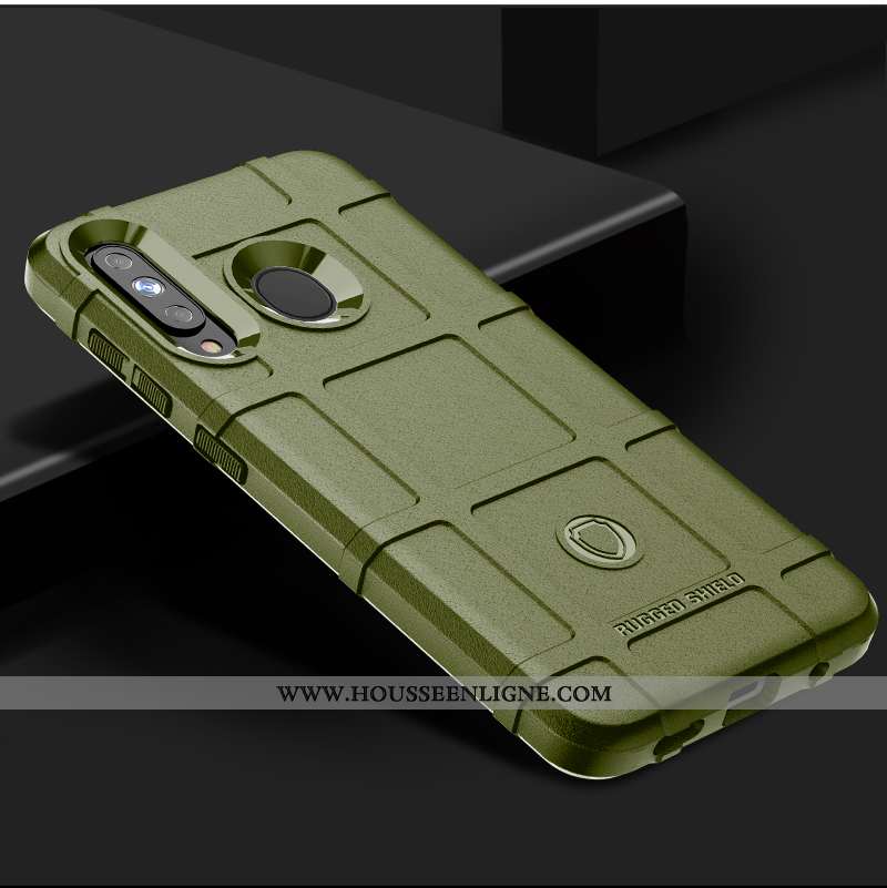 Étui Samsung Galaxy A60 Silicone Protection Trois Défenses Argent Délavé En Daim Modèle Fleurie Étoi