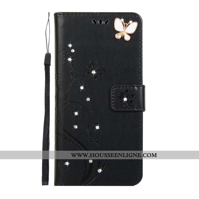 Étui Samsung Galaxy A60 Silicone Strass Tout Compris Coque Fluide Doux Cuir Ornements Suspendus Rose