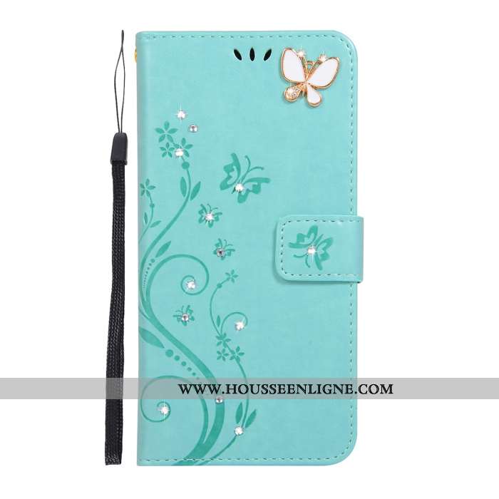 Étui Samsung Galaxy A60 Silicone Strass Tout Compris Coque Fluide Doux Cuir Ornements Suspendus Rose