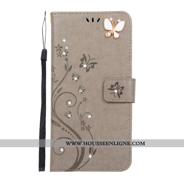 Étui Samsung Galaxy A60 Silicone Strass Tout Compris Coque Fluide Doux Cuir Ornements Suspendus Rose