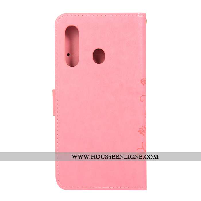 Étui Samsung Galaxy A60 Silicone Strass Tout Compris Coque Fluide Doux Cuir Ornements Suspendus Rose